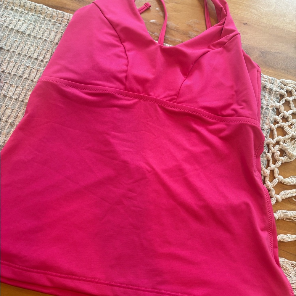 Athleta Bright Pink Tankini size Medium